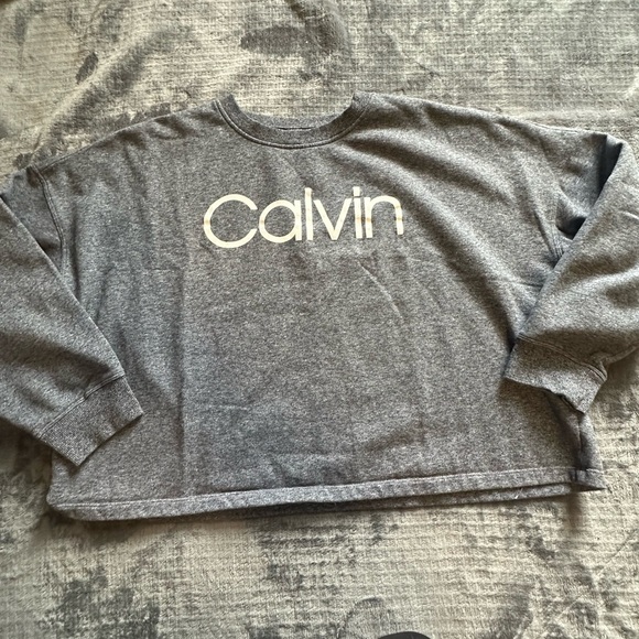 Tops - Womens Xxl Calvin Klein Long Sleeve Crop Sweat Shirt